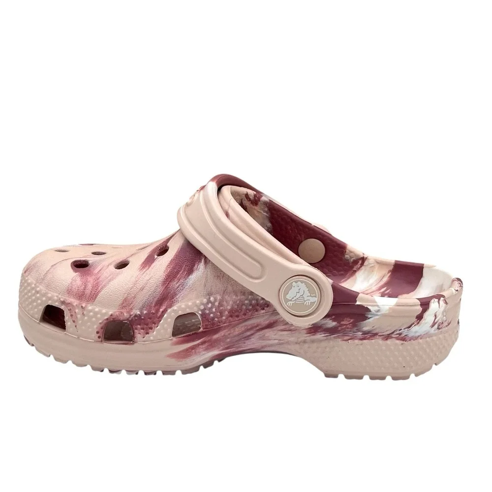 Crocs Little Girls Marbled Classic Watercolor Clogs Size 12 Slip-on Water Sandal